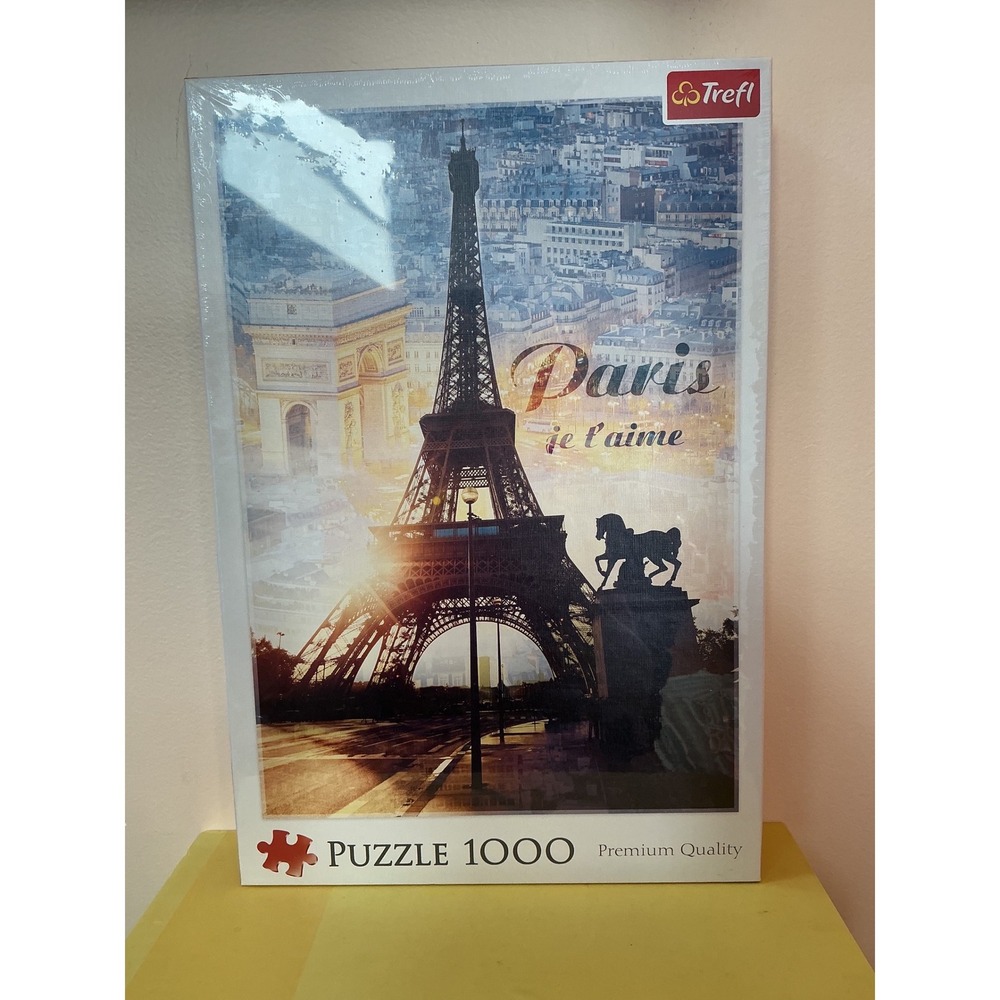 Trefl Paris Eiffel Tower Je T'aime 1000 Piece Premium‎ Quality Jigsaw Puzzle New